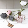 Personalised 7th Anniversary Wool Rose With Vase, thumbnail 1 of 7