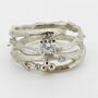 Diamond Solitaire 18ct White Gold Twig Engagement Ring, thumbnail 5 of 8