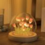 Faux Tulip LED Light Glass Dome, thumbnail 3 of 5