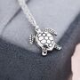 Sea Turtle Pendant Necklace In Sterling Silver, thumbnail 5 of 11