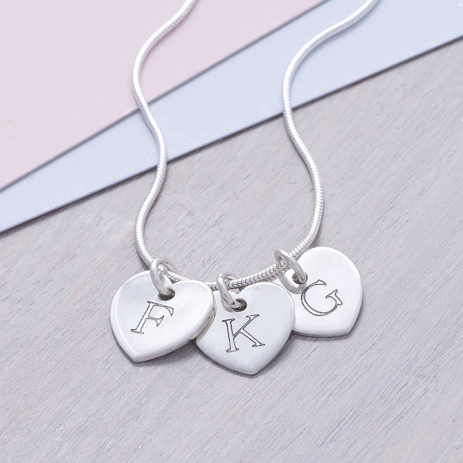 Personalised Sterling Silver Heart Initial Necklace, 1 of 4