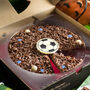 Football Blue 7inch Chocolate Pizza, thumbnail 1 of 2