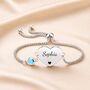 Personalised Heart Charm Bracelet With Engrave Name Symbols, thumbnail 3 of 12