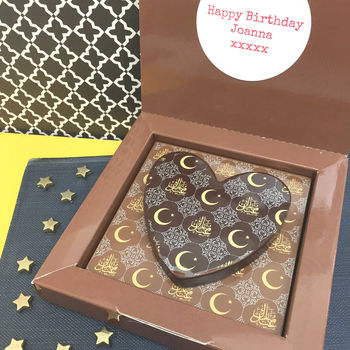 Eid And Ramadan Personalised Message Chocolate Heart, 2 of 5