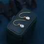 Moonstone Droplet Drop Hook Earrings Sterling Silver, thumbnail 8 of 12