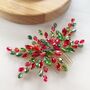 Christmas Red And Green Hair Comb, thumbnail 4 of 4