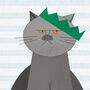 Grumpy Christmas Cat Charity Card, thumbnail 2 of 6