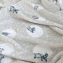 Personalised Peter Rabbit Grey Baby Blanket, thumbnail 2 of 5