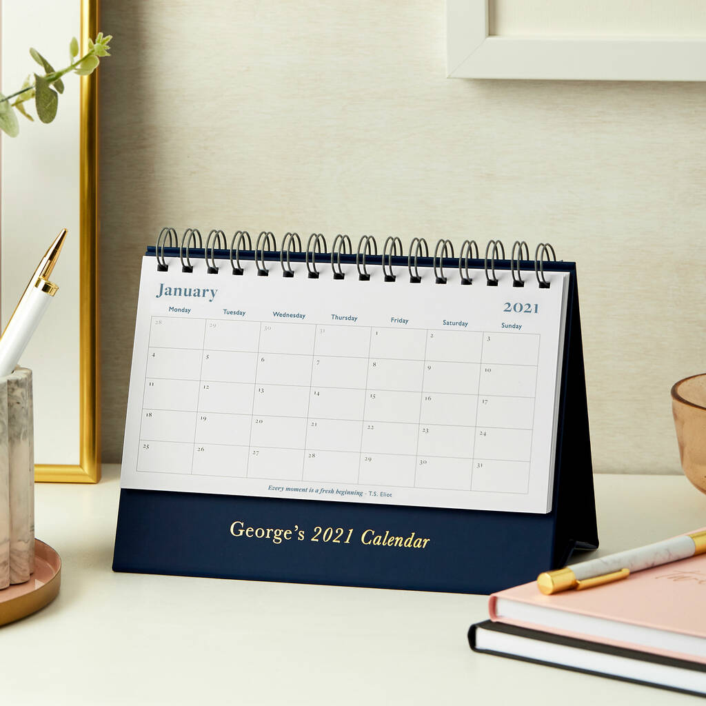 Personalised Traditional 2021 Desk Calendar By Martha Brook