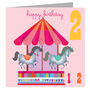 Merry Go Round 2nd Birthday Card, thumbnail 2 of 4