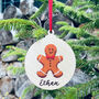 Personalised Gingerbread Wooden Baubles, thumbnail 3 of 4