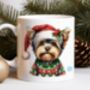 Personalised Yorkshire Terrier In Christmas Jumper Mug B, thumbnail 1 of 2