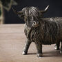 Bronze Highland Cow Ornament, thumbnail 4 of 8