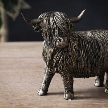 Bronze Highland Cow Ornament, 4 of 8