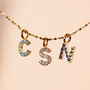Personalised Family Birthstone Initial Charm Necklace, thumbnail 2 of 8