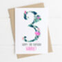 Personalised Children's Birthday Card Flamingo, thumbnail 4 of 7