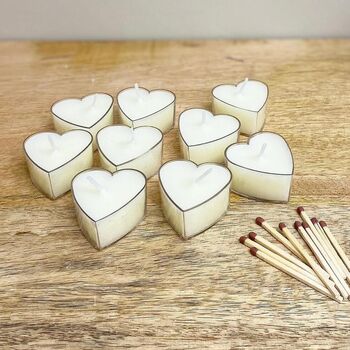 Heart Shaped Tea Light Candles, 4 of 4