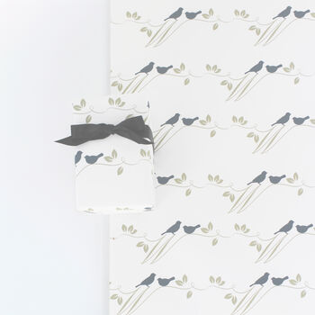 Elegant Bird On Branch Gift Wrapping Paper, 3 of 6
