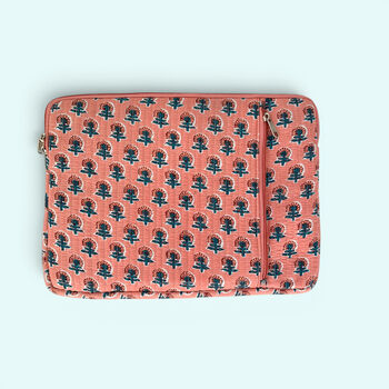 Laptop Or iPad Case | Various Prints Available In Cotton Block Print Quilted Fabrics, 10 of 12