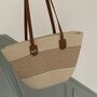 Personalised Straw Stripe Tote Bag, thumbnail 3 of 5