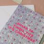 Shake Ya Tinsel Tits Christmas Card – Pink And Silver Glittery A5 – Blank Inside, thumbnail 3 of 5