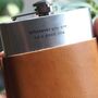 Football Fan's Personalised Hip Flask In Gift Box, thumbnail 5 of 12