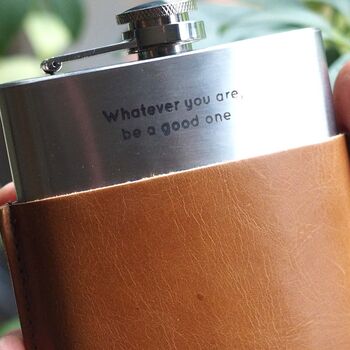 Football Fan's Personalised Hip Flask In Gift Box, 5 of 12