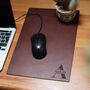 Recycled Vintage Leather Personalised Mouse Pad, thumbnail 2 of 12
