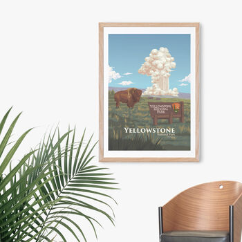 Yellowstone National Park USA Travel Poster Art Print, 4 of 8