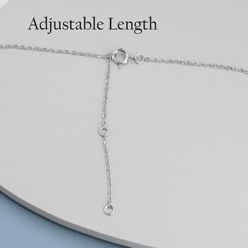 Extra Tiny Marquise Cz Necklace In Sterling Silver, 3 of 12