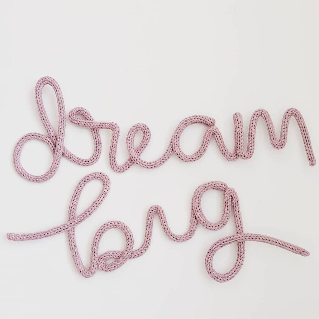 'dream Big' Wire Word Wall Art By Heykiddostudio
