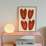 Love Hearts Wall Art, Colourful Hearts Poster, thumbnail 3 of 8