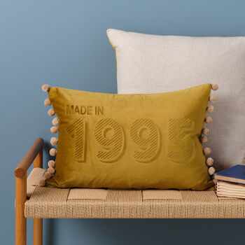 Personalised 30th Birthday Velvet Cushion, 3 of 12