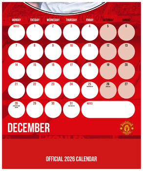 Official Manchester United 2026 Personalised Calendar, 4 of 6