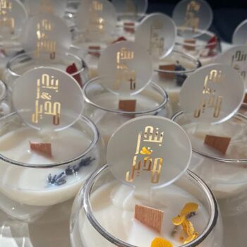 Personalised Wedding Favour Candle In Double Glass, 6 of 9