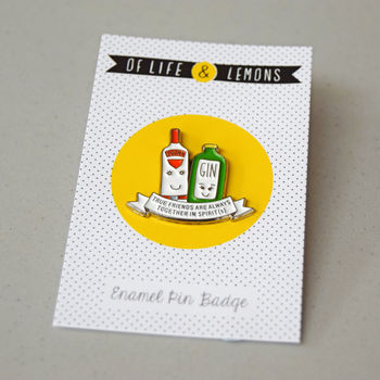 'Together In Spirits' Pin Badge Gift For Friend, 4 of 5