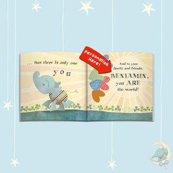 'Welcome To Your World' Personalised New Baby Book, 10 of 12