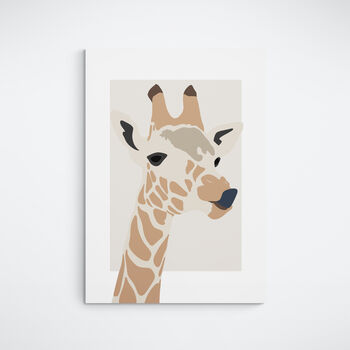 Giraffe Head Illustration Print, 4 of 4