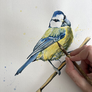 Inky Blue Tit Canvas Gallery Print, 6 of 10