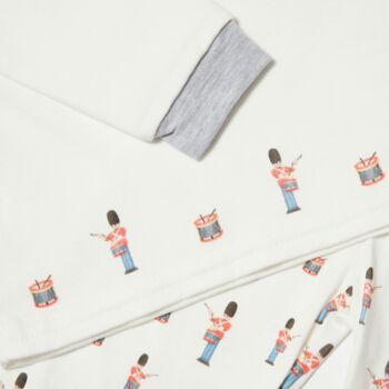 Baby And Children's White Soldier Print Pyjamas, 5 of 7