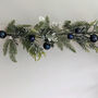 Navy Bauble Pine Garland, thumbnail 2 of 4