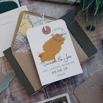 Save The Date Gold Colour Luggage Tag, 4 of 4