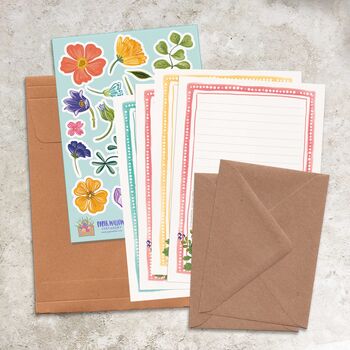 Whimsical Floral Letter Writing Set, 4 of 9