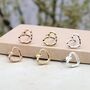 Triple Open Heart Stud Earring Set, thumbnail 3 of 7