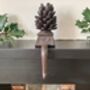 Cast Iron Pine Cone Christmas Stocking Holder Xmas Decor, thumbnail 7 of 10