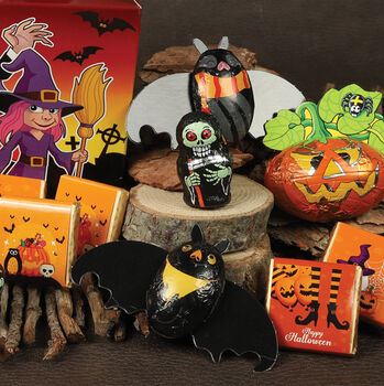 Trick Or Treat Goodie Box Spooky Halloween Goody Box Bursting With Chocolate Treats, 3 of 3