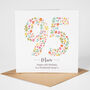 Floral Fun Personalised 95th Birthday Card, thumbnail 3 of 5