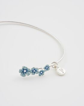 Forget Me Not Silver Bangle, 2 of 6