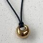 Mini Bead Drop On Black Cord Necklace, thumbnail 1 of 4