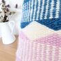 Handwoven Geometric Cushion Multicolour, thumbnail 6 of 7